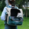 Transporteurs de chats en plein air transporte les animaux de compagnie lapins petits transporteurs cage sac à dos transportador para gato chiens accessoires