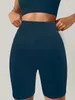 Finjani-pantalones cortos de talla grande para mujer, ropa informal de motociclista de punto acanalado liso básico para yoga, verano 240322