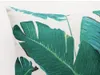 Pillow Tropical Plant Leaves Banana Leaf Linen Pillowcase Sofa Cover Home Decoration Can Be Customized For You 40x40 50x50