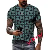 Heren t shirts zomer tide plaid picture mannen t-shirts casual 3d print tees hiphop persoonlijkheid ronde nek korte mouw snel droge tops