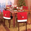 Stuhlabdeckungen Abdeckungen Santa Hat Cover Weihnachten Esstisch zurück Dekoration Home Geschenke