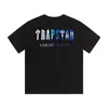 Футболка Trapstar Unisex New Summer Summer Short Rander Casual Trend Pure Round Shece London логотип Football Jersey Gradient Sport