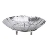 Double Boilers Folding Stainless Steel Steamer Dish Lotus Plate Magic Retractable Kitchen Leaching Fruit