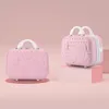 Leichte tragbare Reise-Kosmetiktasche mit großer Kapazität, Gepäcketui, kleine 14-Zoll-Kosmetiktasche für Damen, 3D-koreanische tragbare Kosmetiktasche