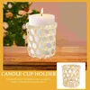 Candle Holders Bamboo Cup Sleeves Woven Handmade Covers Accessory Glassware Protector