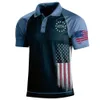 2023 NYA CASUAL HERS KORT SLEEVED HENRY SHIRT Independence Day Element Three Button Men's Raglan Polo Shirt