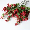 Fleurs décoratives 60cm ROSCEE ROSE Bouquet de fleurs artificielles Set Pu Fake Living Room Decorations Table Mariage Amosphère de Noël Amosphère