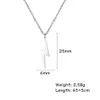 Pendant Necklaces Lightning Pendant Necklace Chain Geometric Stainless Steel Simple Necklace for Women Men Party Ornament Jewelry Accessories