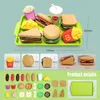 Kitchens Play Food New Mini Pretend Play Cooking Toys Hamburger Hot Dog DIY Set Play House Playtime toys Simulation Food Kitchen Assemble Kit 2443