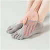 Chaussettes pour hommes créatifs à cinq doigts coton d'été super mince respirant invisible bateau sweat-absorbing drop livourning vêtements