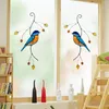 Muurstickers 7 STKS Vlekglas Raamversieringen Vogel Home Decor Leuke 3D Auto Decals Woonkamer Decoratie