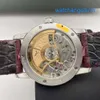 Athleisure AP Wrist Watch Code 11.59 Série 15210BC Platinum Smoked Wine Red Mens Fashion Casual Business Back Transparent Mechanical Watch