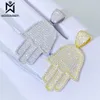 MOISSANITE S BLING FATIMA I pendenti a mano di VVS VVS Diamond Iced Out Collane per uomini Tester