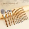 Rancai 14pcs Makeup Brush Set Women Foundation Foundation Blush Порошковые тени для глаз для глаз смешивание макияжа инструменты красоты 240403