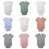 Kat Triangle Clothing Male Infants and Young Children Baby Newborn Wrap Short Sleeved One-piece Crawling Suit