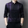 Chemises de robe pour hommes bouton de revers de mode Loose Imprimé Themt Clothing 2024 printemps surdimensionné surdimension
