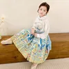 Flickor kinesiska forntida super fairy hanfu barn flicka barn kostym tang kostym klänning prinsessan stil scen kläder 240403