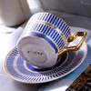 Cups Saucers wiederverwendbare schicke Luxus ästhetische China Küche Reise Porzellan Taza Ceramica Tee Sets Komplett
