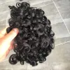 Toupees Permanent Curly Men Toupe Lace Basis mit PU um natürliche menschliche Haarersatzeinheiten Haarsysteme