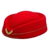 Berets Performance Costume Accessories Work Cap Stewardess Hat Beret Air Hostesses Party Hats