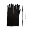 Musulmans Gants noirs arabes pour femmes Couverture de bras de soleil broderies longues manches de bras en plein doigt arabe gants de main hijab