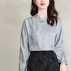 Vêtements ethniques 2024 Oriental à la mode chinoise chinois Cheongsam Blouse imprimer quotidien élégant pour femmes à manches longues