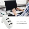 Porty USB Mini 2.0 Hub MTI 3-USB Porty trwałe obrotowe ekspander z małym i kompaktowym rozmiarem MTifunction Dostawa Komputery OT3D8