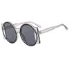 Sunglasses 2024 New Ins Popular Round Sunglasses Womens Fashion Outdoor Large Frame Beach Party Shadow UV400L240403