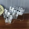 Keukenopslag 3 Laag Spice Rack Clear Organizer voor badkamer aanrecht display Risers plank transparante showcase -standaard