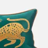 Poduszka złota lamparta poduszki na hafty zielone obudowa 30x50 dekoracyjna okładka na sofę luksusowe dekoracje domowe
