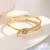 Bracelets pour femmes haut de gamme 1to1 Brand Brand High End New Simple Light Luxury Double Layer Corde nœud de niche personnalisée Full Diamond