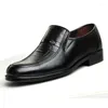 Casual Shoes Men skóra Formal Business Male Office Flat Oxford Oddychający impreza z okazji ślubu