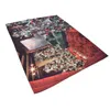 Tapisseries arbre de Noël Tapestry Fenêtre décorative Fibre polyester pour la salle à manger vivant