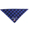 Dog Apparel 50pcs Valentine's Day Accessories Plaid Bandanas Love Style Large Dogs Scarf Bibs Pet Supplies