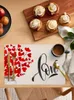 Table Mats Valentine'S Day Love Flower Glass Bottle Mat Wedding Holiday Party Dining Placemat Kitchen Accessories Napkin