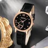 Montre-bracelets "Femelle Watch Watch Casual Leather Quartz Femmes Sac à main