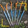 Shelter Tito Titanium Tenda Stake 6pcs/lotti colorati a forma di V un chiodo da campeggio esterno a forma di esterno con corda adatta a terra morbida