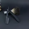 Tıraş Berber Araçları Saç Jilet Siyah Katlanır Tıraş Talter Bıçağı Paslanmaz Çelik Düz Razor Barbearia Tutucu Hediyesi