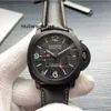 高級メンズメカニカルウォッチスイスの自動ムーブメントサファイアミラー47mm輸入牛革ウォッチバンドブランドイタリアスポーツの時計