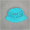 Wide Brim Hats Fashion Designer Bucket Hat Summer Tide St Shade Protection Beach Hand Woven Fishermans Cap Drop Liviling Accessoires H otkv2