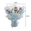 Bröllopsblommor Komplett Knitting virkning Flower Bouquet Mother Day Gift Artificial Mixed For Birthday Multivurpose Realistic