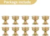 Vases Nuptio Gold For Centerpieces Wedding - 10 Pcs 6.5in Height Metal Urn Planter Elegant