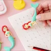 Erasers 48 pcs/lot Kawaii Mermaid Eraser Cute Writing Drawing Rubber Pencil Eraser Stationery For Kids Gifts School Supplies