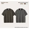Dongu gestreepte losse katoen Instagram Trendy Brand T-shirt Heren voor korte mouwen