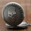 Retro Death Note Pocket Watch Bronze Skull Skull with Slim Collier Collier Japonais Anime Calloge analogique Cadeaux Cool