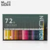 Bleistifte Deli Nusign 48/72 Wasserfarbene Bleistifte Set Wood Lapis de Cor Aquarell Crayon de Couleur für Kunstbedarf Zeichnen und Malerei