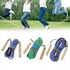 448C Jump Rope Wood Handle Hopping Gym School Group Multi-Person Rope Jumping Fitness Equipment Hopping Rope 5M 7M 240322