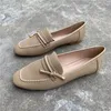 Casual Shoes Pink Leather Women's Wide Fit Comfortable Flat Ladies Soft Loafers 2024 Spring Basic Slip On Massasins Driving Flats EU41