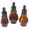 Nouveau 2024 1PC 10/20/30 / ml Bouteille en verre d'ambre Ambierge à huile essentielle Pipette Pipette Rechargeable Récipient vide pour l'huile essentielle Amber