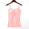 Camisoles Tanks Voor Vrouwen Verstelbare Riem Hemdje Met Ingebouwde Bh Vest Cami Zomer Causaal Effen Los Comfortabel